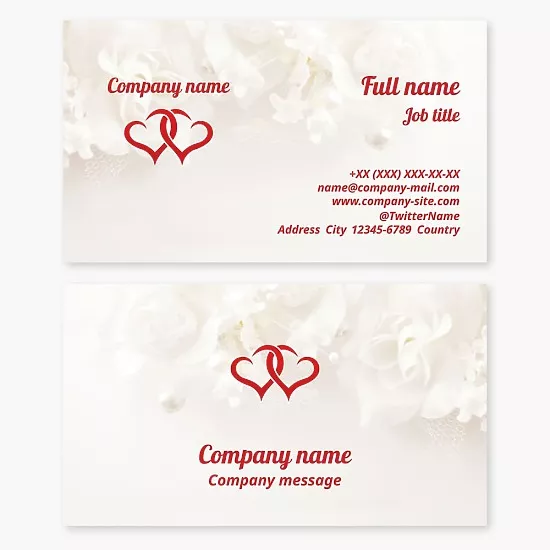 Wedding salon business card template