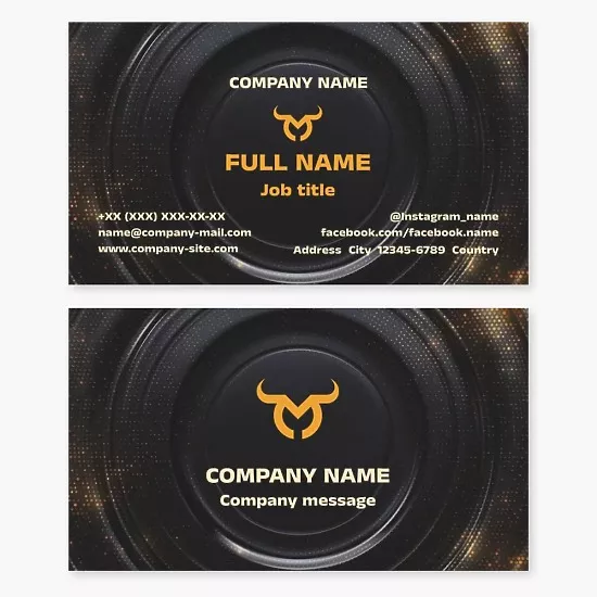 Dj business card template