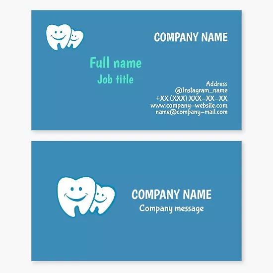 Dentistry business card template