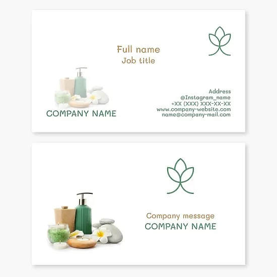 SPA. Business Card Template