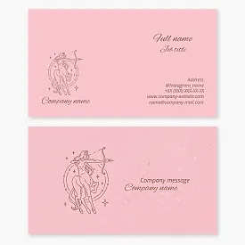 Business card template Zodiac sign - Sagittarius