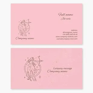 Business card template Zodiac sign - Sagittarius