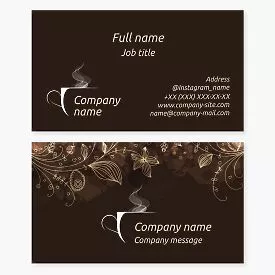 Cafe Business Card Template