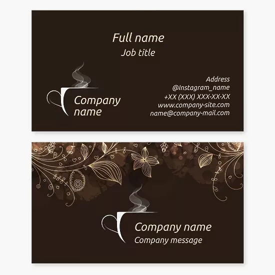 Cafe Business Card Template