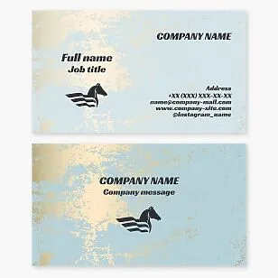 Business card template. Pegasus. Patriotic poet.