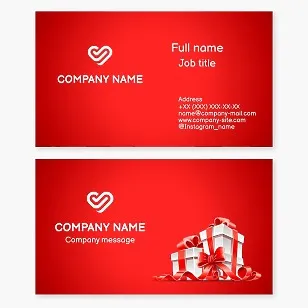 Business card template. Abstract. Gift shop.