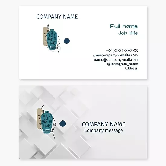 Business card template Art gallery, museum, exhibition