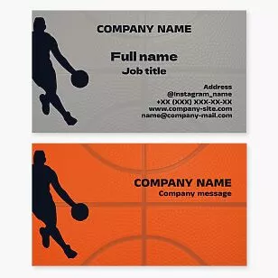 Basketball Business Card Template