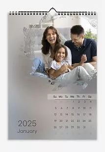 Calendar Template Loving Parents and Daughter