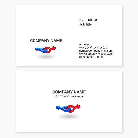 Business card template. Sexologist.