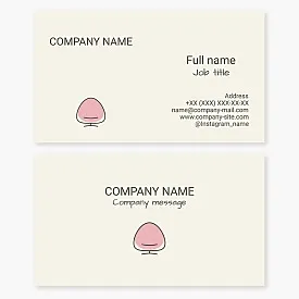 Business card template. Upholstered furniture manufacturing and repair.