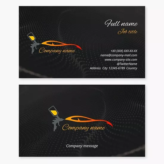 Car painting Business card template