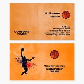 Basketball business card template