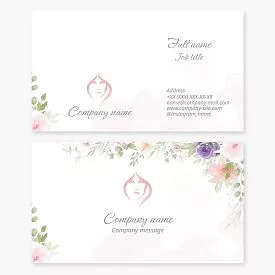 Business card template. Beauty salon.