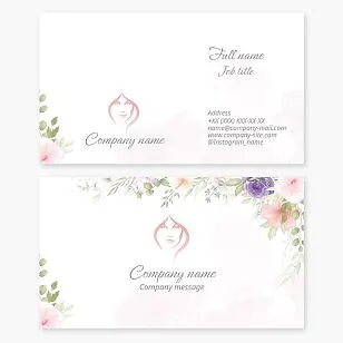 Business card template. Beauty salon.