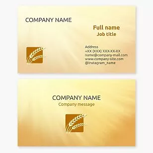 Wheat Business Card Template