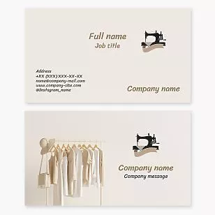 Sewing/Alteration Business Card Template