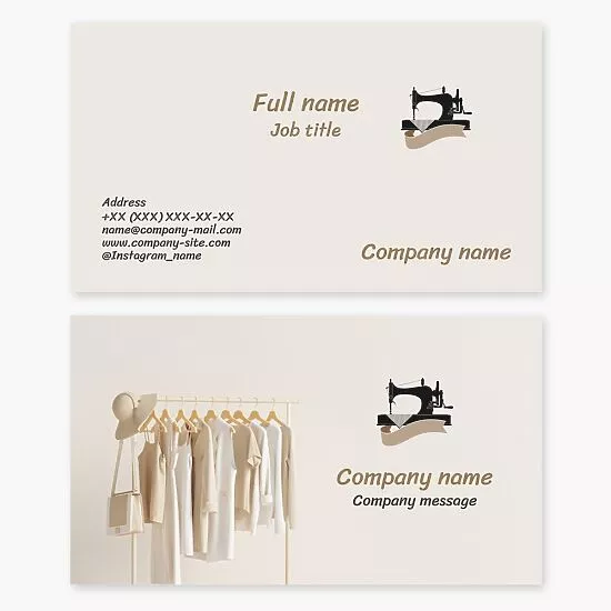 Sewing/Alteration Business Card Template