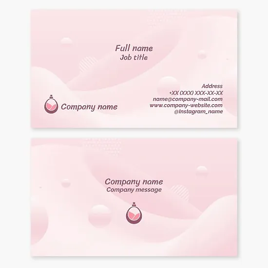 Business card template. Perfum.