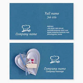 Restaurant business card template.