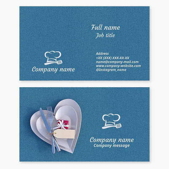 Restaurant business card template.