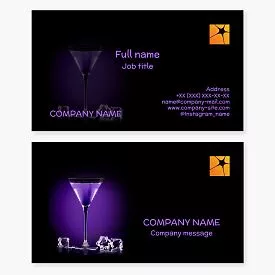 Cocktail Bar Bartender Business Card Template