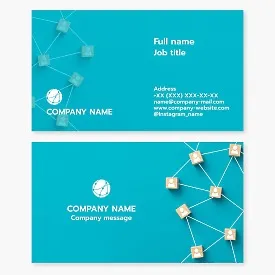 Business card template. Networking club.