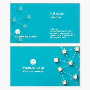 Business card template. Networking club.