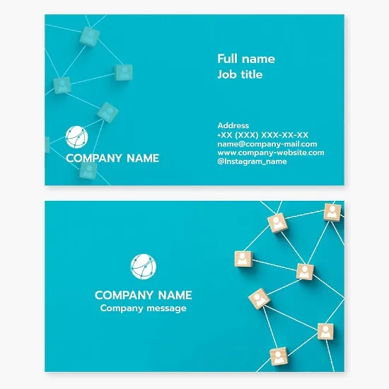 Business card template. Networking club.