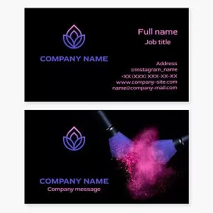 Makeup Brush Business Card Template