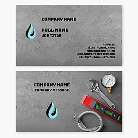 Plumbing Services Business Card Template