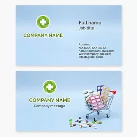 Pharmacy Themed Business Card Template