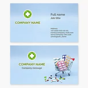 Pharmacy Themed Business Card Template