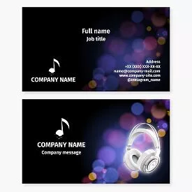 Music Headphones Business Card Template