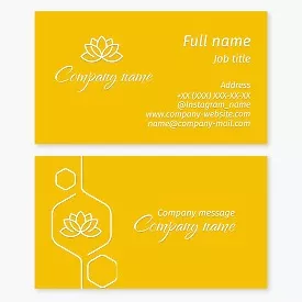 Business card template Lotus, beauty, beauty salon