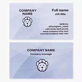 Dog Paw Logo | Pet Care Business Card Template