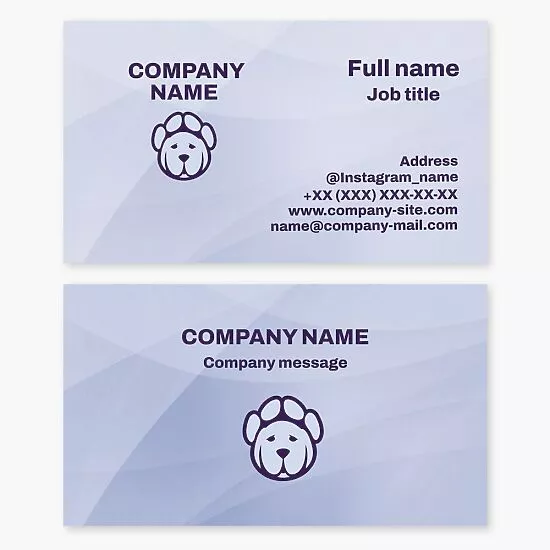 Dog Paw Logo | Pet Care Business Card Template