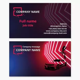 Auto Body Painting Business Card Template