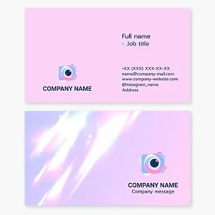 Business card template. Professional photographer for special events.