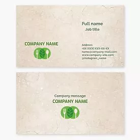 Healthy Food Business Card Template