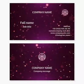 Bokeh Light Purple Background Business Card Template