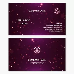 Bokeh Light Purple Background Business Card Template