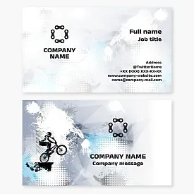BMX Bike Business Card Template, Bicycle spare parts