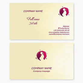Woman Pregnancy Logo Business Card Template
