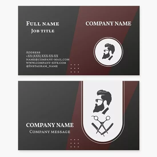 Barber Shop Business Card Template