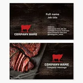 Steakhouse Restaurant Business Card Template