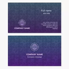 Business card template. Networking. Business connections worldwide. A club of useful business contacts.