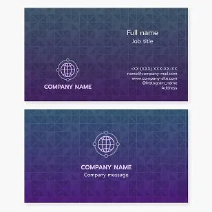 Business card template. Networking. Business connections worldwide. A club of useful business contacts.