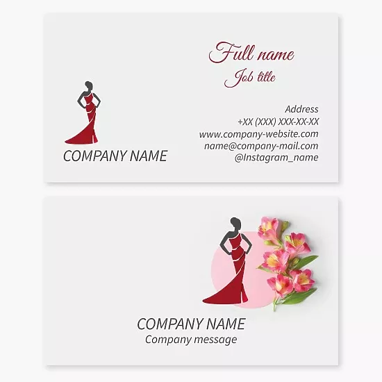 Business card template Fashion, sewing studio