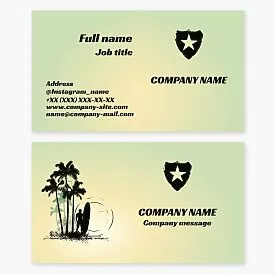 Surf Shop Business Card Template